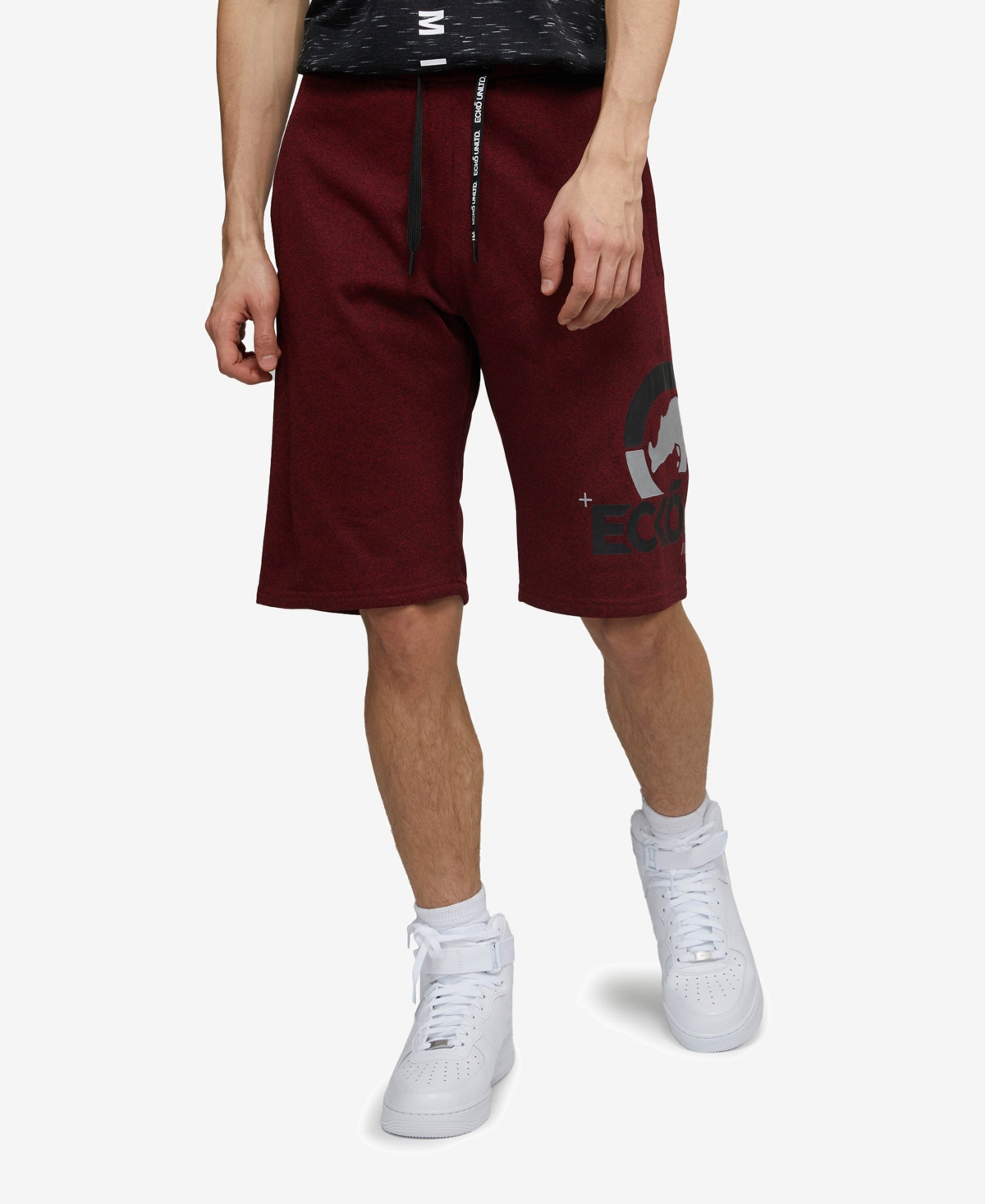 Ecko Unltd Men s Big and Tall Four Square Fleece Shorts Smart Closet
