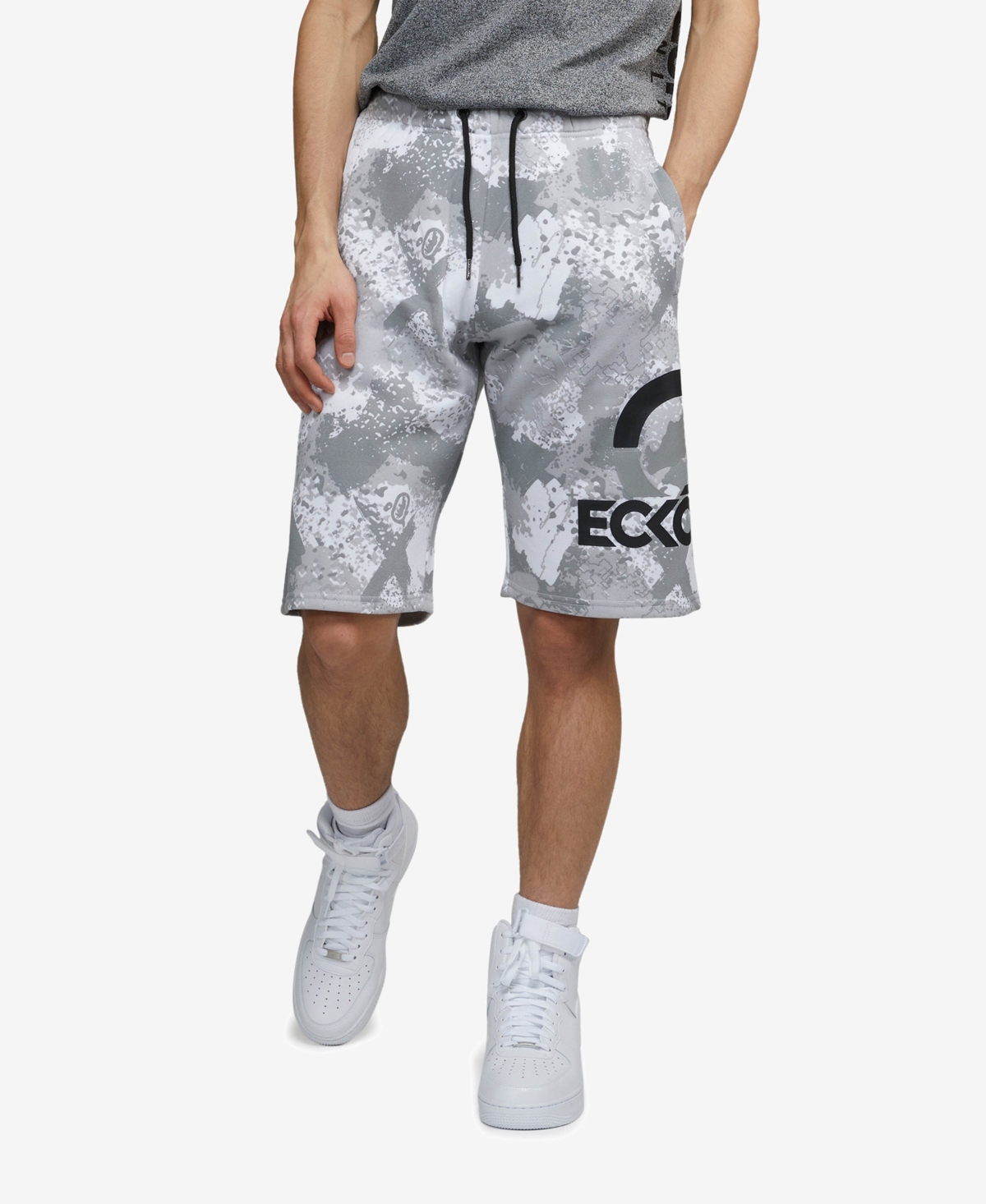 Men's Four Square Fleece Shorts - Charcoal Gray