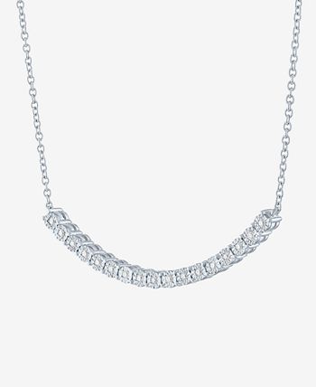 Macy's diamond bar necklace hot sale