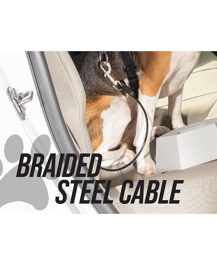 Leashboss - Ceinture De Sécurité Voiture Anti-Morsure Pour Chien - Câble Acier Revêtu - 5 Tailles