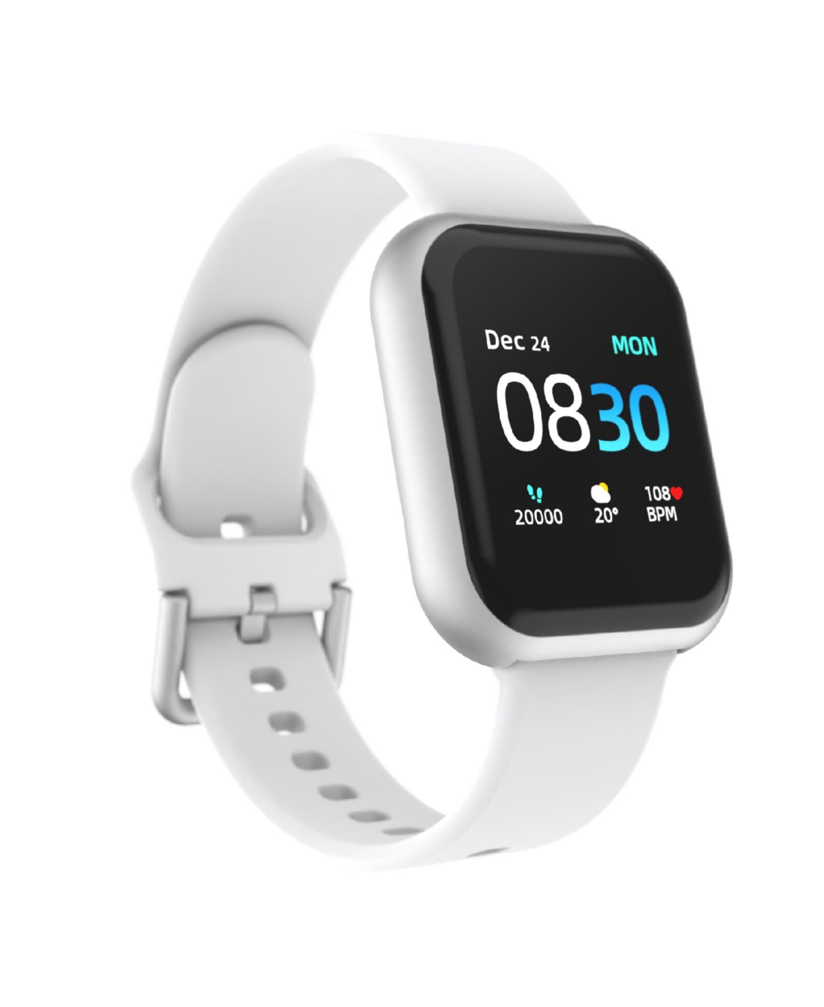 iTouch Air 3 Unisex White Silicone Strap Smart Watch 44mm