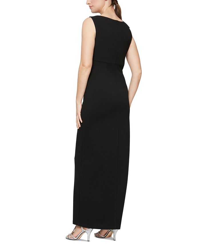 SL Fashions Women's Sleeveless Scuba Crepe A-Line Gown - Macy's