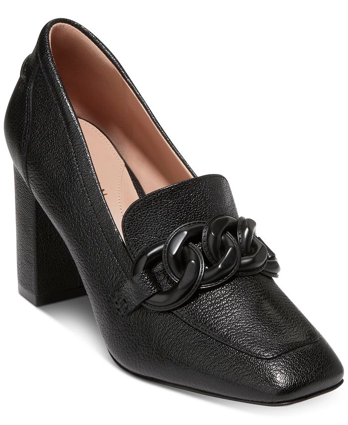 Cole Haan Women's Chrystie Square-Toe Chain Loafer Pumps - Macy's