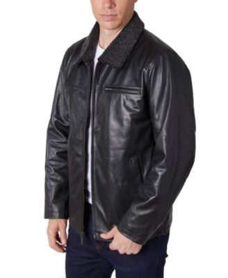 macy's perry ellis leather jacket