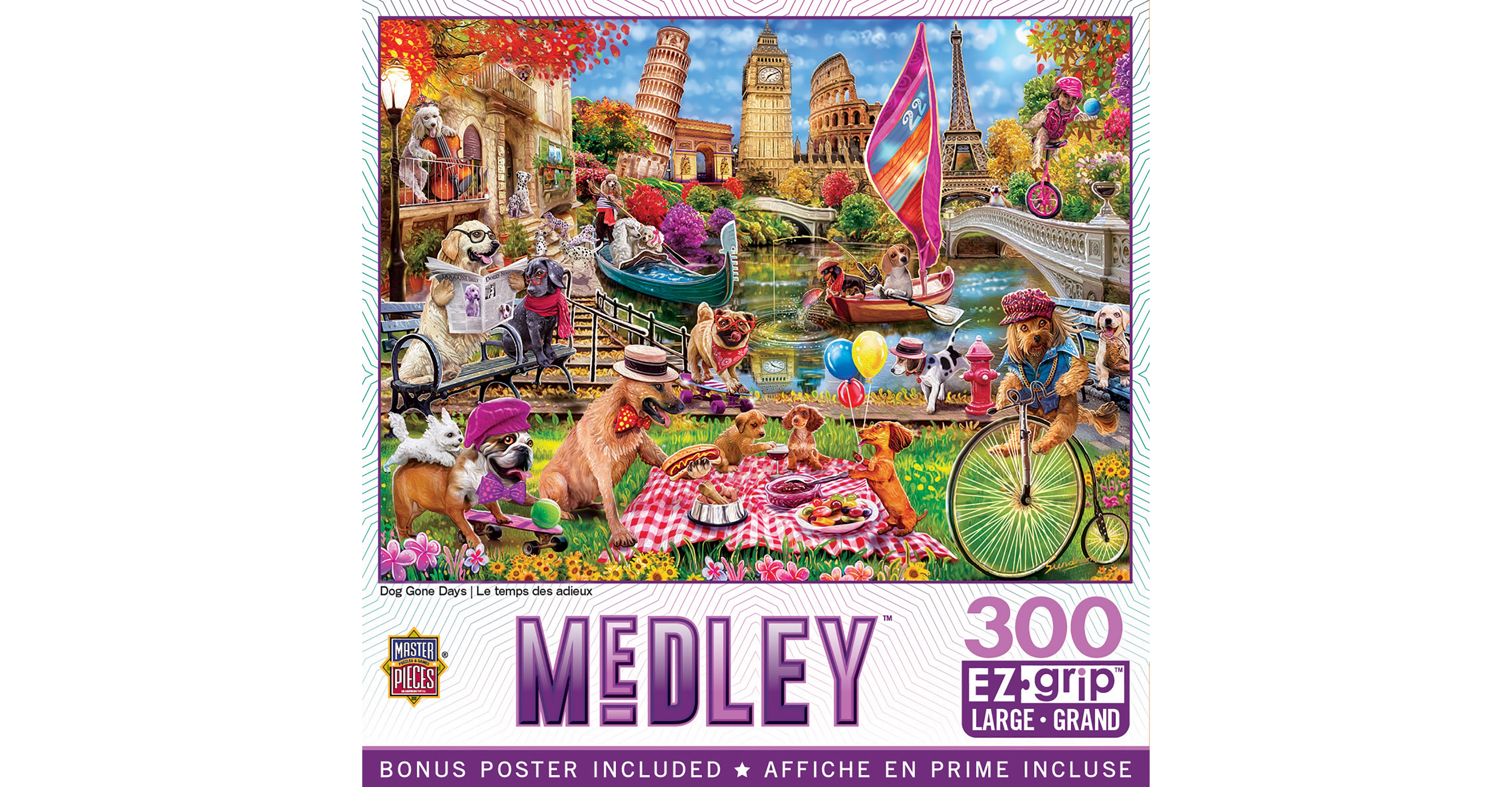 MasterPieces Medley - Dog Gone Days 300 Piece Ez Grip Jigsaw Puzzle