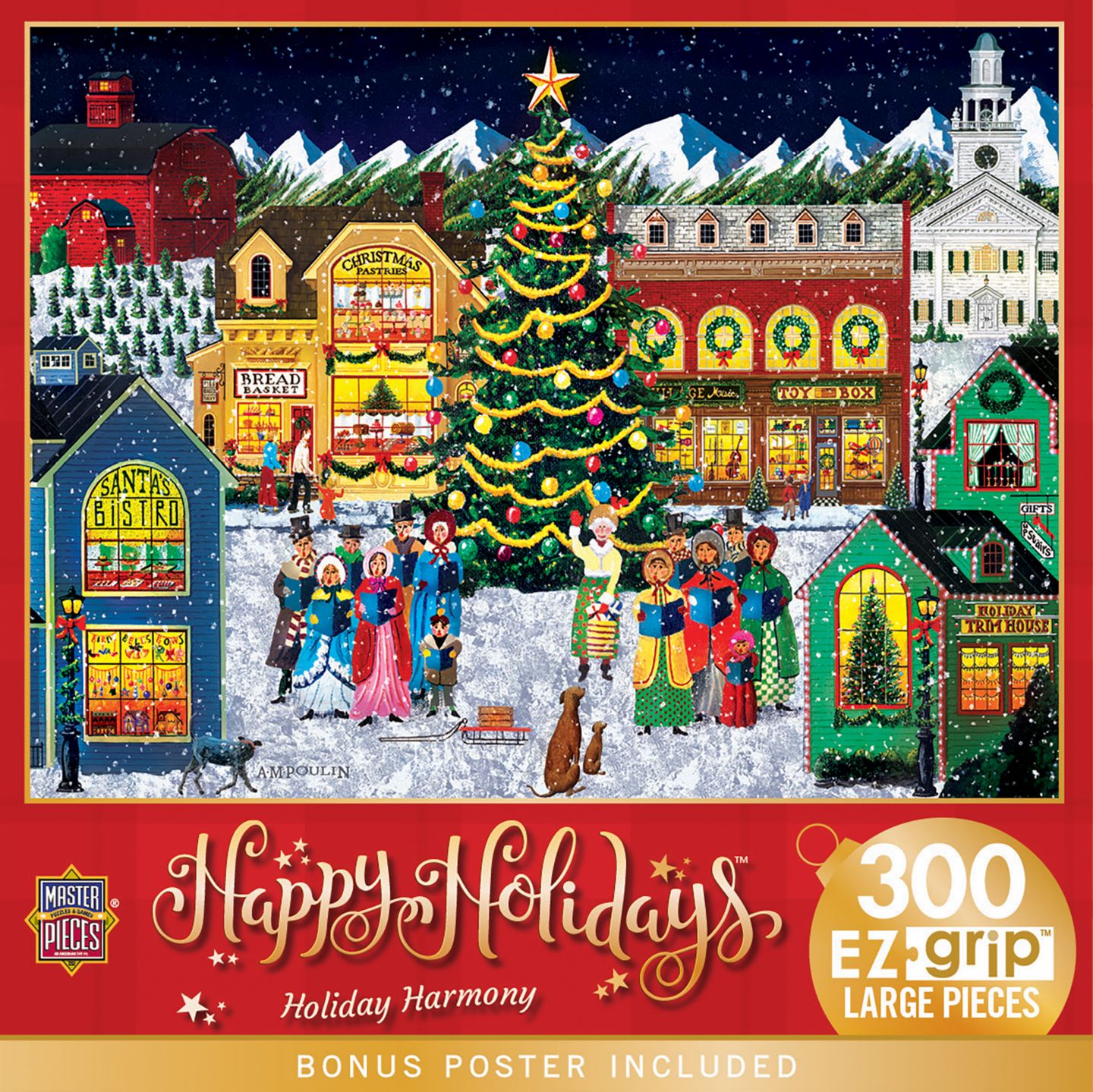 Детский пазл MasterPieces Puzzles Holiday Harmony 300 Piece Easy-Grip Puzzle, от 14 лет, цвет: Разноцветный — фото 1