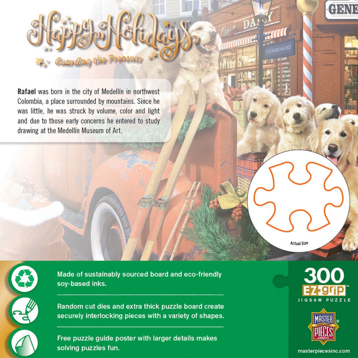 Детский пазл MasterPieces Puzzles Happy Holidays Ez Grip 300 Piece Puzzle, Ages 14+, цвет: Разноцветный — фото 3