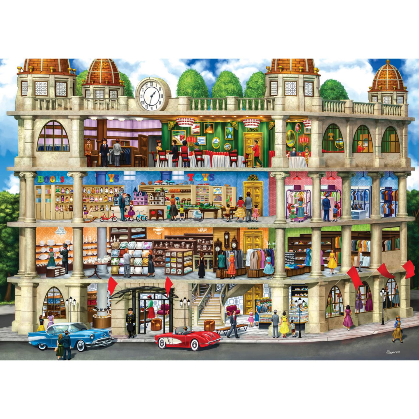 Детская игрушка MasterPieces Puzzles MasterPieces Inside Out - Field's Department Store 1000 Piece Puzzle, цвет: Разноцветный — фото 2