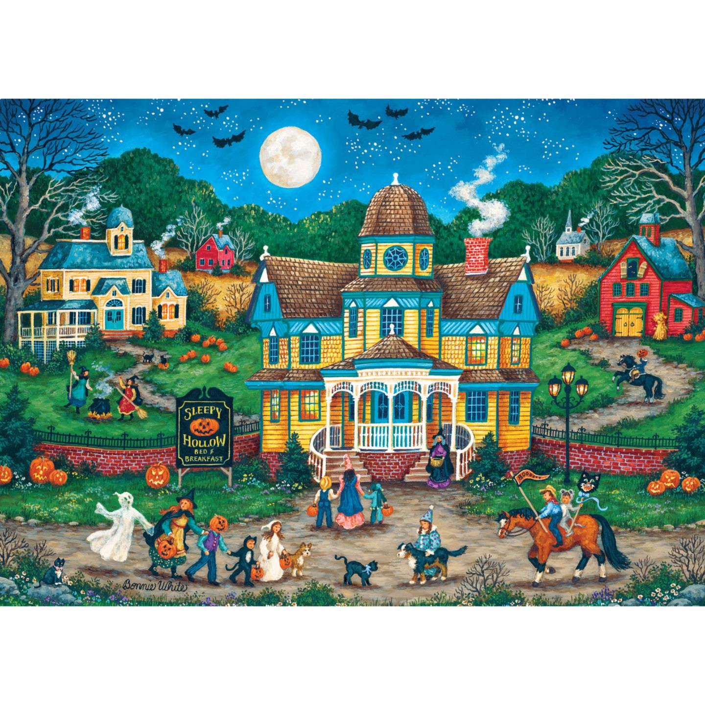 Детский пазл MasterPieces Puzzles Halloween - The Tag Along 1000 Piece Jigsaw Puzzle, цвет: Разноцветный — фото 2