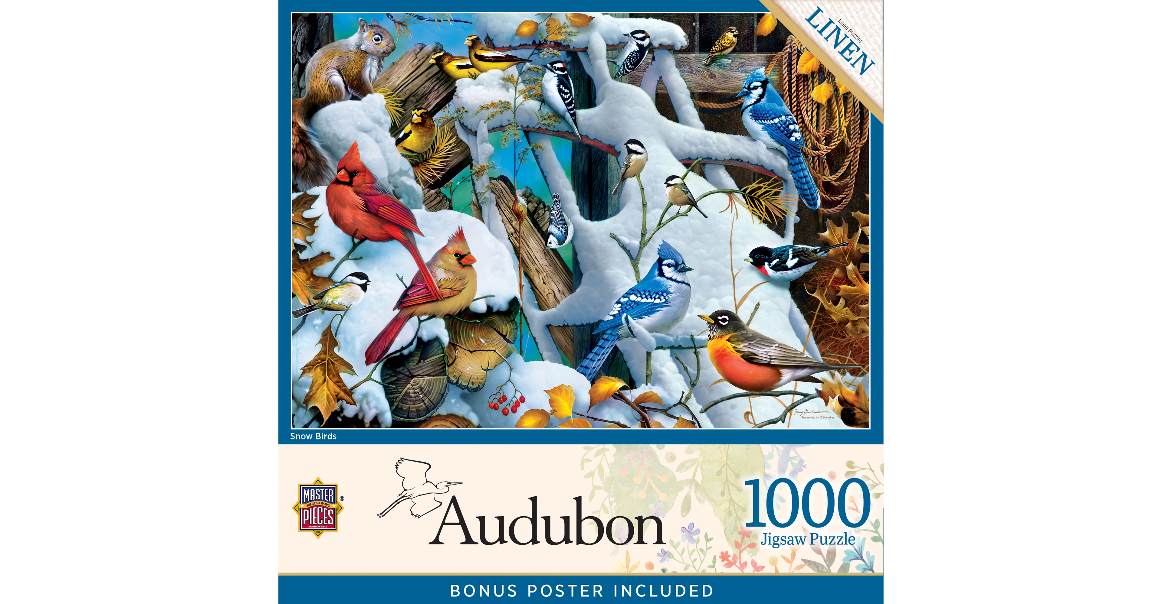 MasterPieces Audubon - Snow Birds 1000 Piece Jigsaw Puzzle for Adults