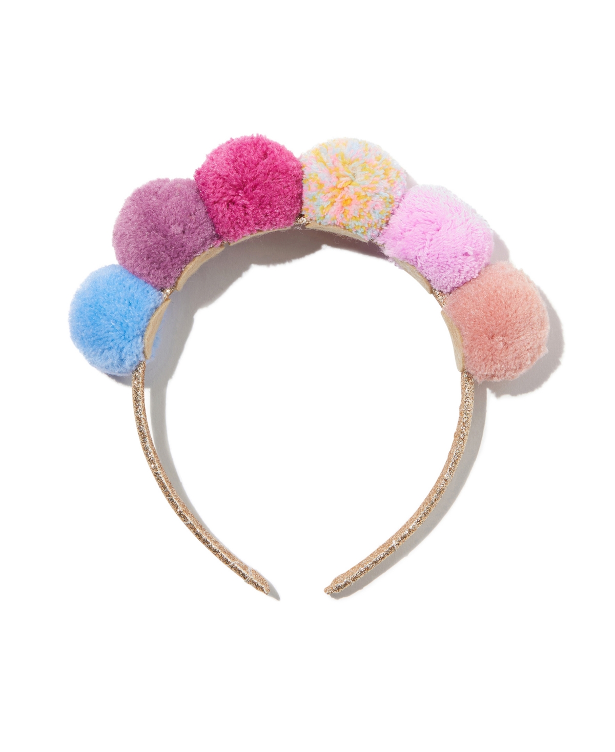 Cotton On Kids' Little Girls Pom Pom Headband In Berry Pom Poms