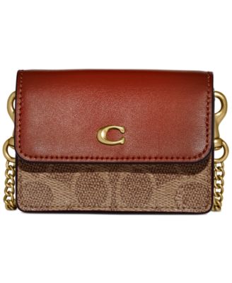 COACH - Colorblock Coated Canvas Signature Half Flap Card Case