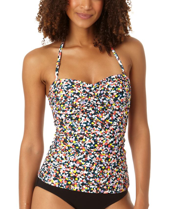 Anne Cole Women's Printed TwistFront Shirred Tankini Top Macy's
