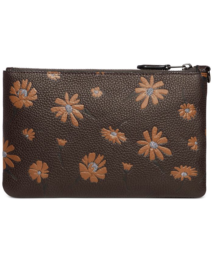 COACH Floral Printed Leather Wristlet Macy's