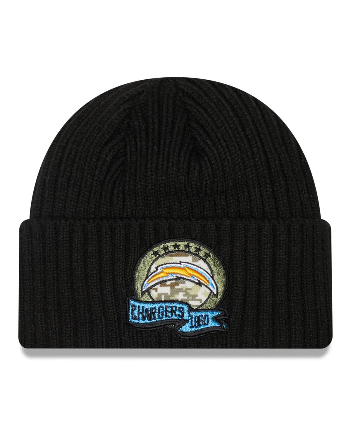 Shop New Era Big Boys  Black Los Angeles Chargers 2022 Salute To Service Knit Hat