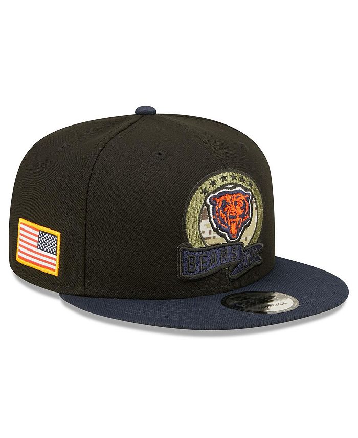 New Era NFL Men's Chicago Bears 2022 Salute to Service 9FIFTY Snapback Hat Black/Navy OSFA
