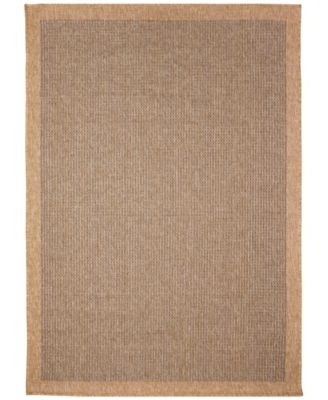 Lush Decor Sahara Texture Border 5'3" x 7'3" Outdoor Area Rug