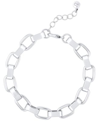 High Polished Link Chain Bracelet in 18K Gold Plated Brass