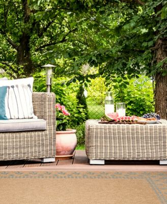 Sahara Block Print Border Area Rug