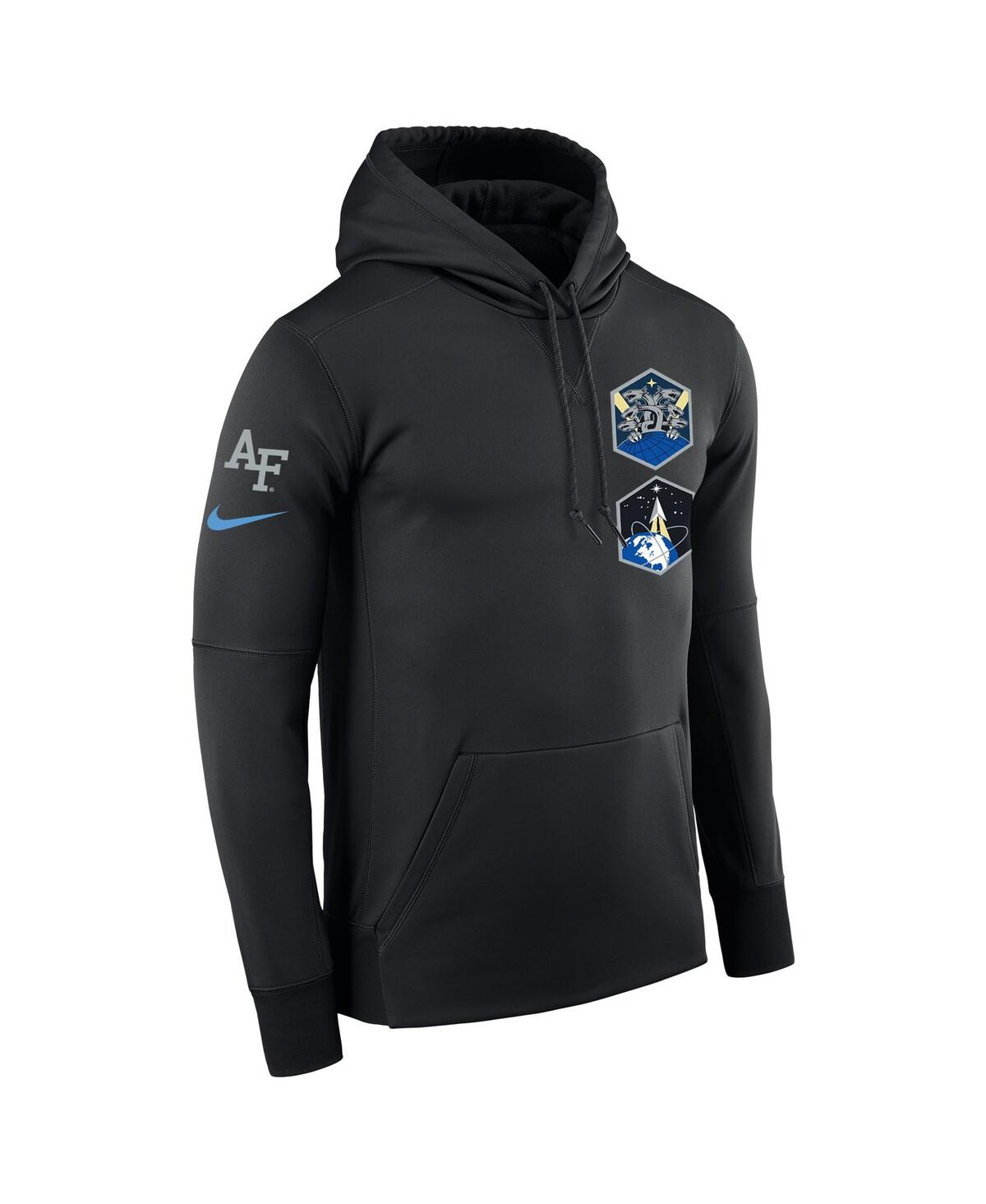 Men's Nike Black Air Force Falcons Space Force Rivalry Badge Therma Pullover Hoodie