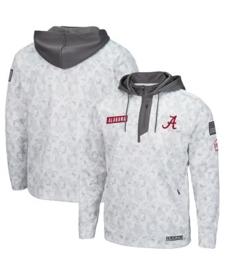 Men's Arctic Camo Alabama Crimson Tide OHT Military-Inspired Appreciation Quarter-Zip Hoodie