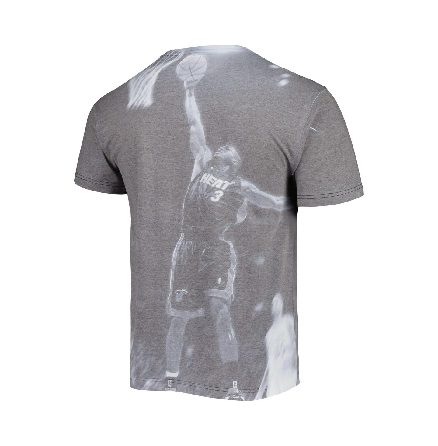 Мужская футболка Mitchell & Ness Dwyane Wade Gray Miami Heat Above The Rim Sublimated — фото 4