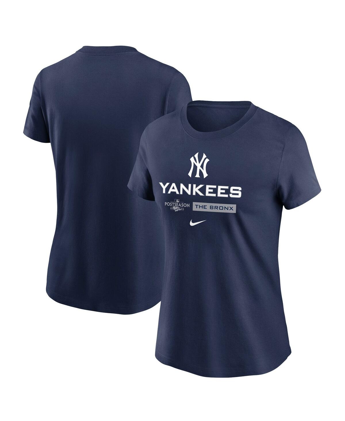 Women's Nike Navy New York Yankees 2022 Postseason Authentic Collection Dugout T-shirt