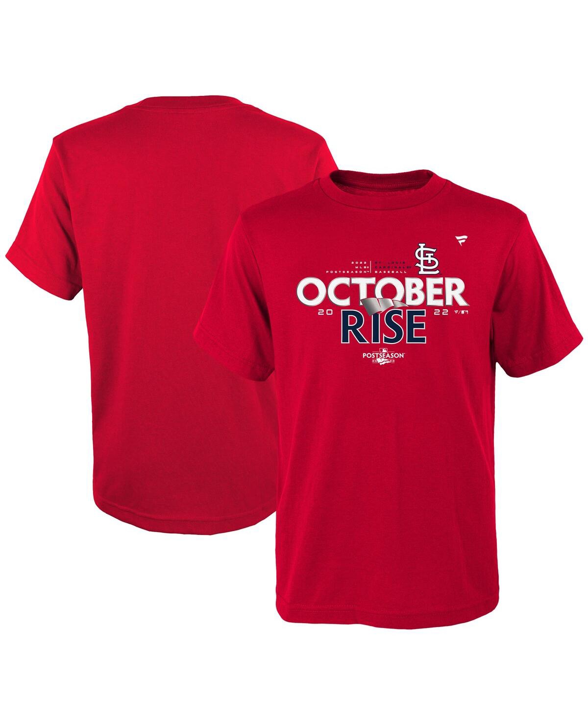 Shop Fanatics Big Boys  Red St. Louis Cardinals 2022 Postseason Locker Room T-shirt