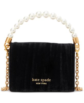 kate spade new york - Gala Velvet Card Case On Chain