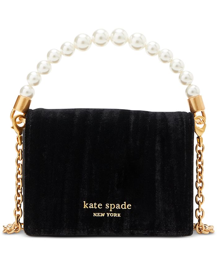 kate spade new york Gala Velvet Card Case On Chain & Reviews - Handbags &  Accessories - Macy's
