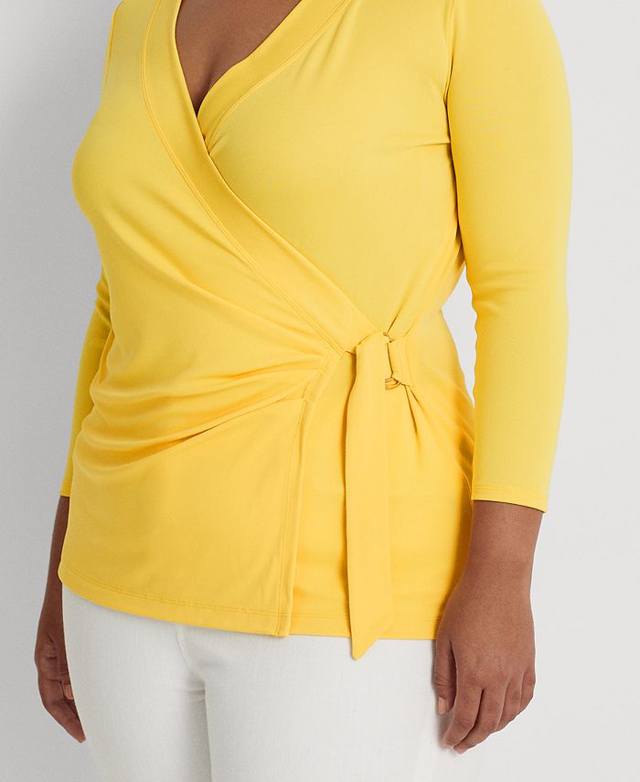 Lauren Ralph Lauren Plus Size StretchInfused Surplice Top & Reviews