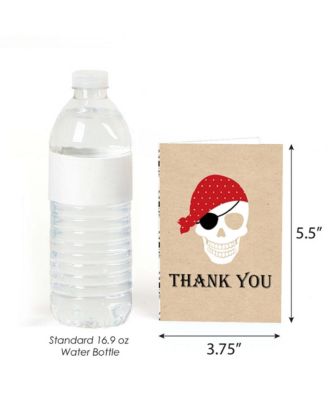 Big Dot Of Happiness Pirate Party Stickers - 24 Count Beware Of Pirates Circle Labels