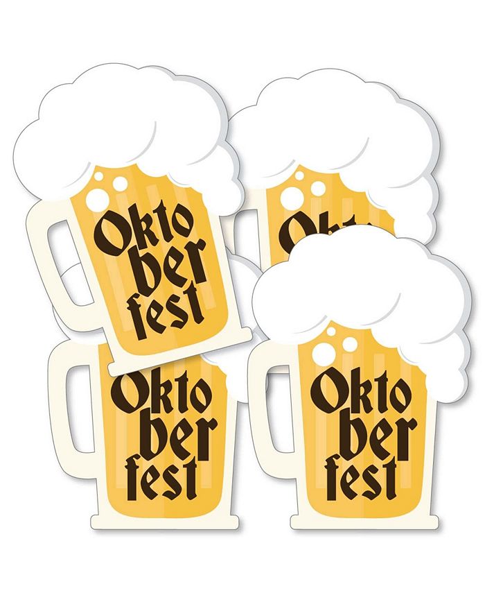 Big Dot of Happiness Oktoberfest Beer Mug Decorations DIY Beer