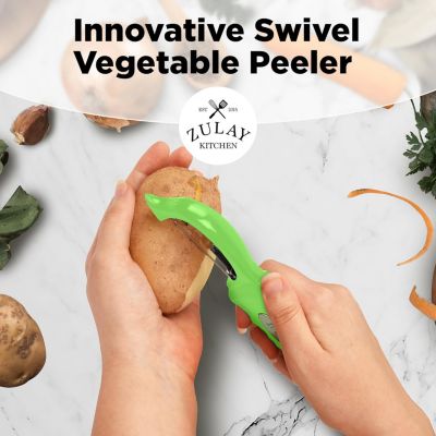 Swivel Vegetable Peeler with Razor Sharp Stainless Steel Blades and Blemish Remover