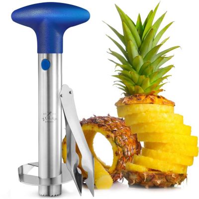 Heavy Duty 2pc Pineapple Corer & Slicer Set – Includes Eye Removal Tool with Reinforced Blade