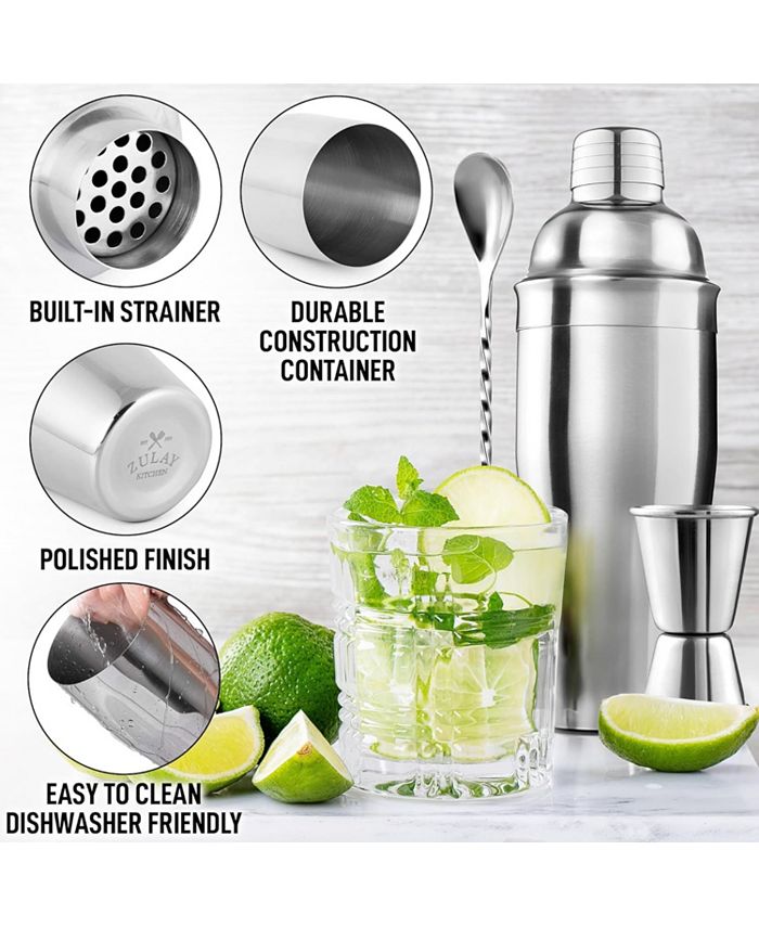 Zulay Kitchen Professional Cocktail Shaker with Accessories Set Macy's