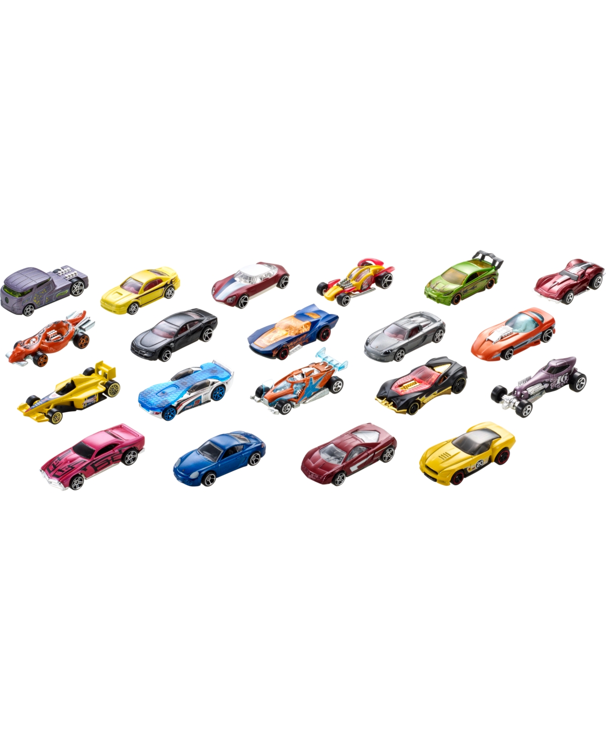 Shop Hot Wheels 20-car Pack, 20 1:64 Scale Toy Vehicles-styles May Vary In Asst Multi