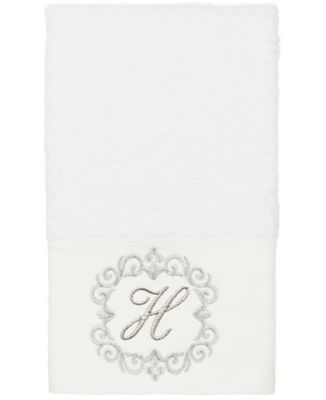Turkish Cotton Monica Embellished Towel 3 Piece Set - White
