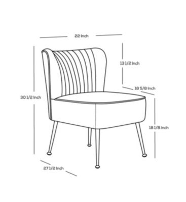 1 piece Velvet 22" Wide Upholstered Tufted Velvet Accent Chair