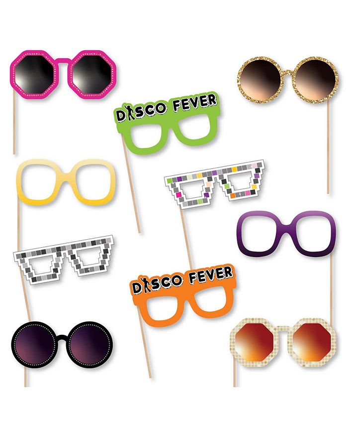  70's Disco - 1970's Disco Fever Party Circle Sticker Labels -  24 Count : Toys & Games