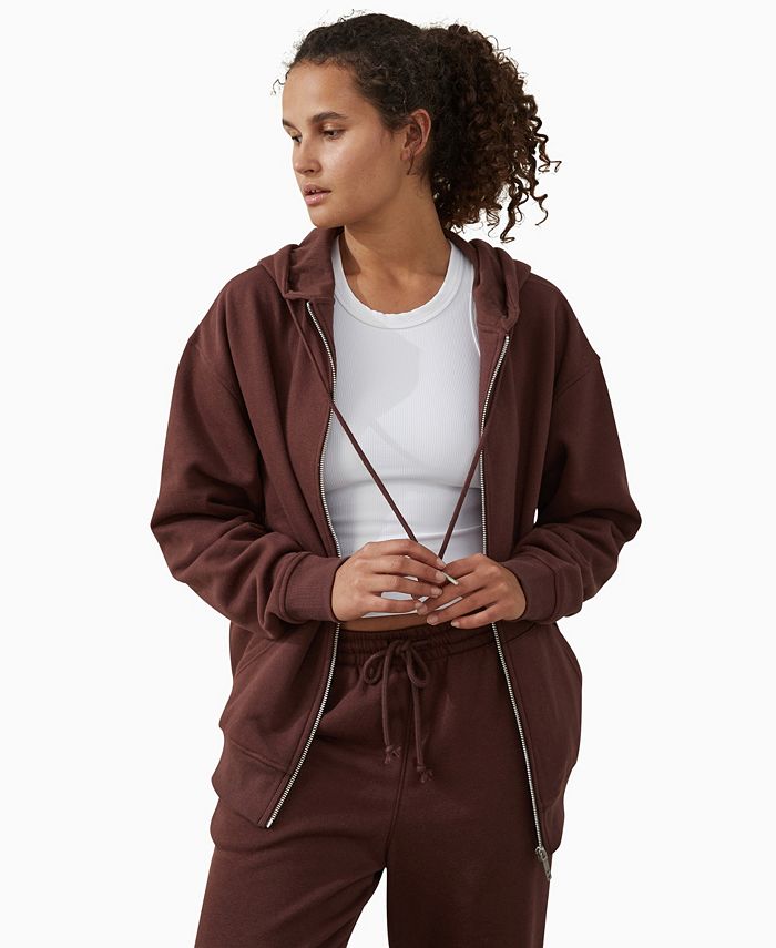 Plush zip up outlet hoodie