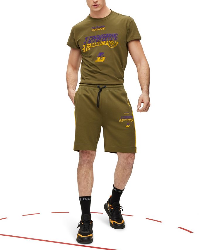 Official Los Angeles Lakers Hugo Boss Shorts, Basketball Shorts, Gym Shorts,  Compression Shorts