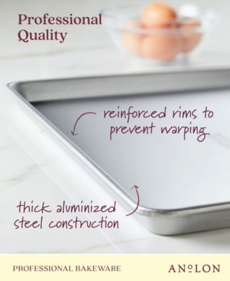 Pro-Bake Bakeware 2 Piece Aluminized Steel Half Sheet Baking Pan Set