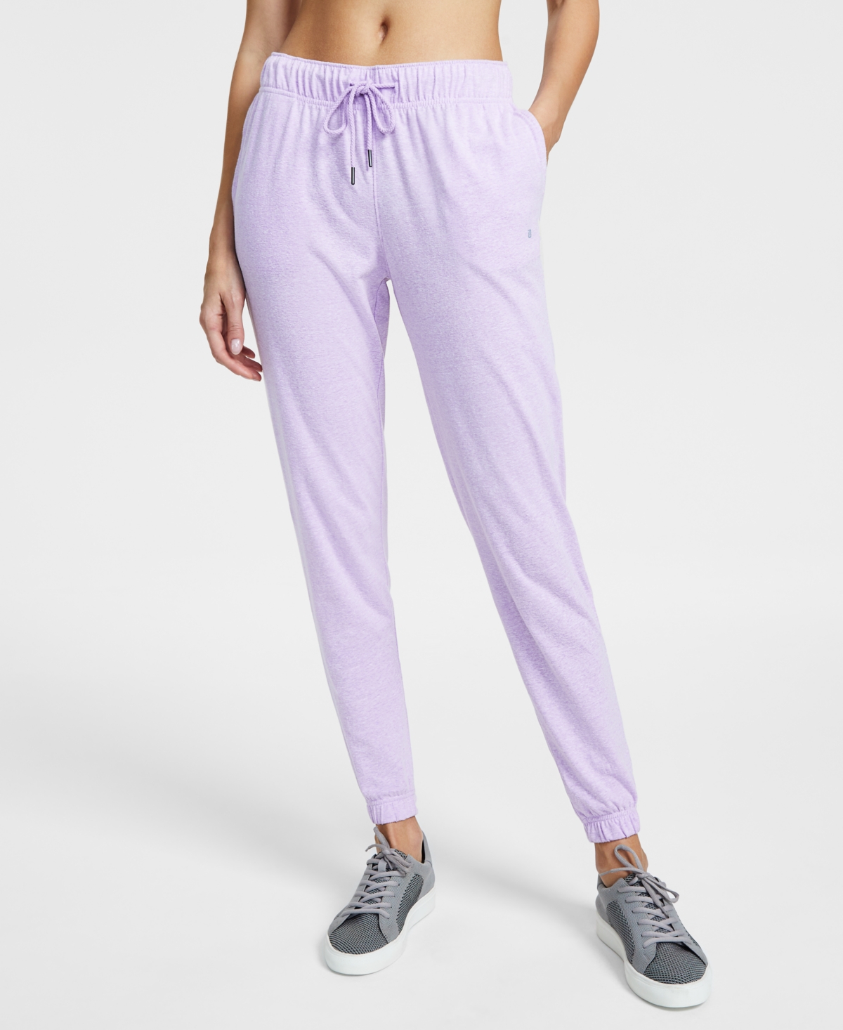 Id Ideology Women's Retro Jogger Pants, Created For Macy's In Crocus Petal