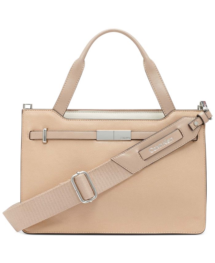 Calvin Klein Holly Top Zip Shoulder Bag, Black Croco,One Size: Handbags