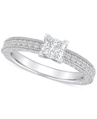 Diamond Princess Engagement Ring (1-1/5 ct. t.w.) in 14k Gold - Macy's