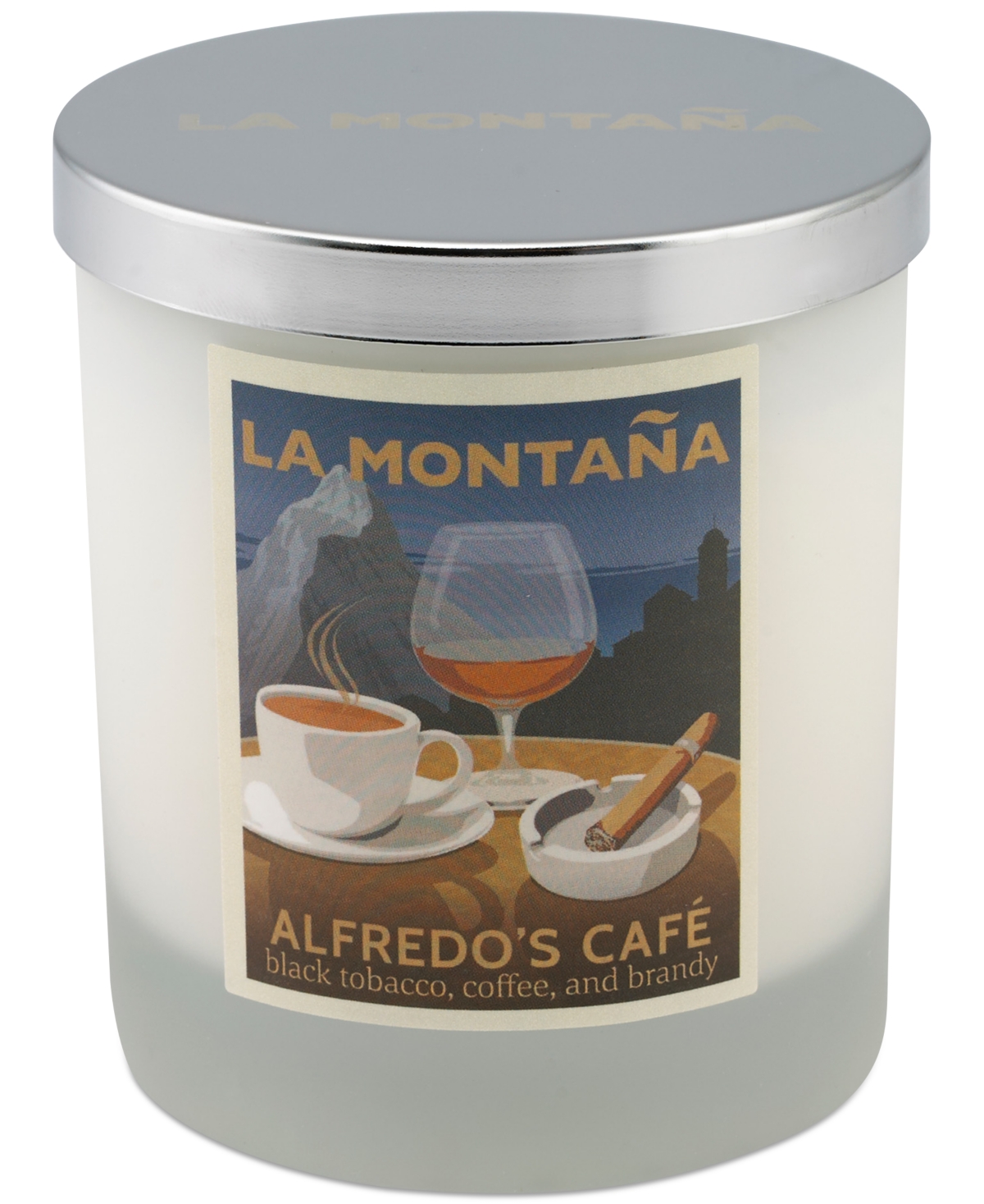 15107356 La Montana Alfredos Cafe Scented Candle, 8 oz. sku 15107356