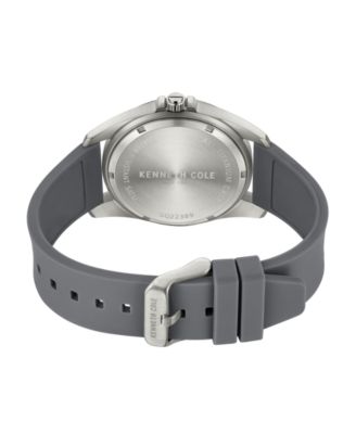 Kenneth Cole New York Men's Titanium Multi-Function Gray Silicone