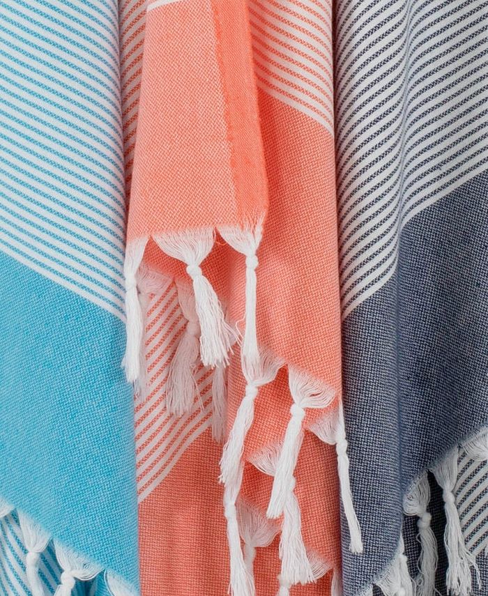 Linum Home Textiles Elegant Thin Stripe Pestemal Pack of 2 100 Turkish