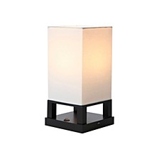 Maxwell LED Modern Asian Table Lamp with USB Port - Black